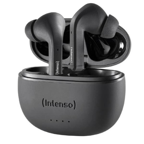 INTENSO T300A TRUE WIRELESS EARPHONE AURICOLARI BLUETOOTH CON CANCELLAZIONE DEL RUMORE BLACK